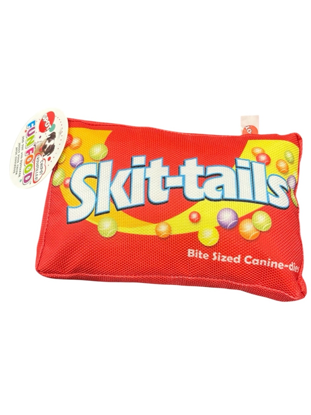 Skit-tails Red Dog Squeaker Toy - FunFood Collection